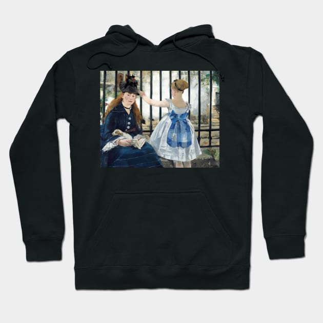 The Railway by Edouard Manet Hoodie by Classic Art Stall